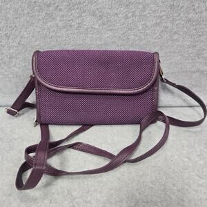 Thirty One Purple Dot Crossbody Wallet